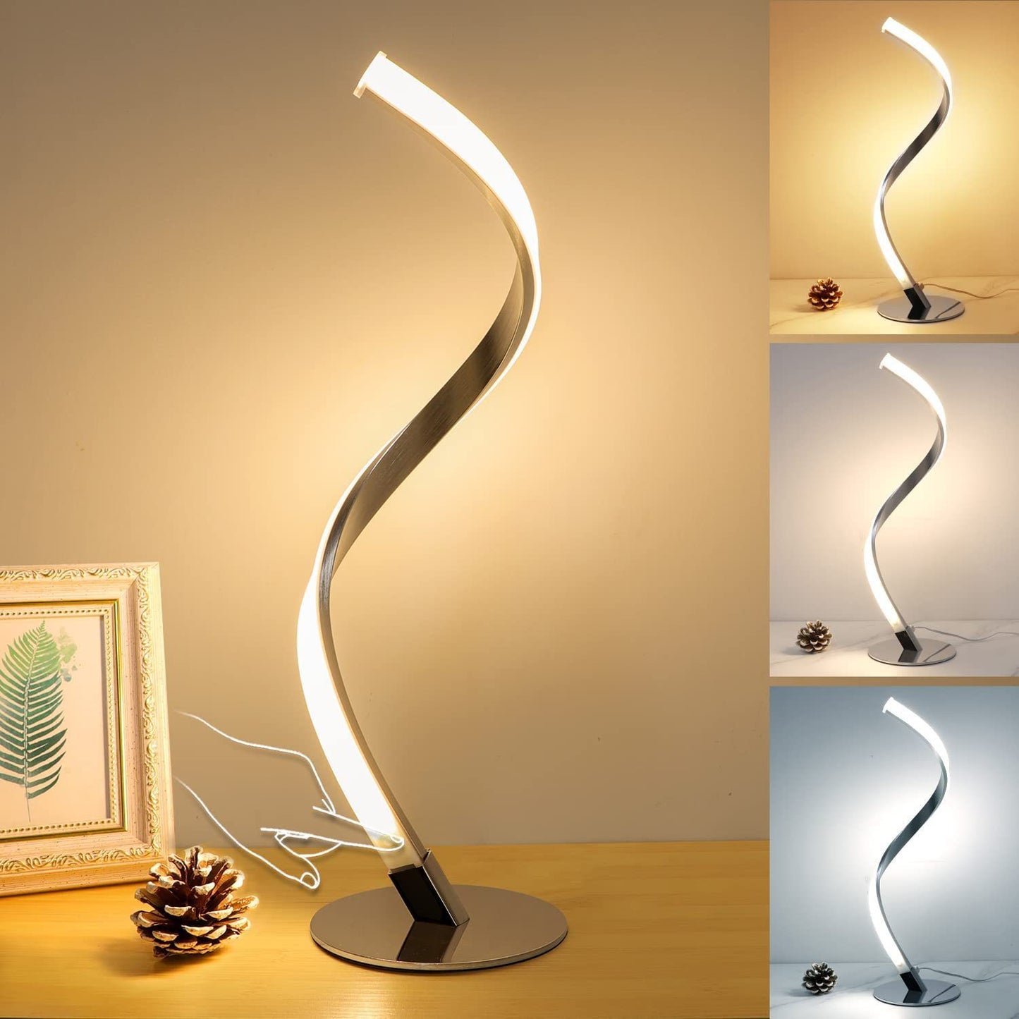 Snake Lamp Spiral Table Lamp Bedroom Bedside Small Night Lamp